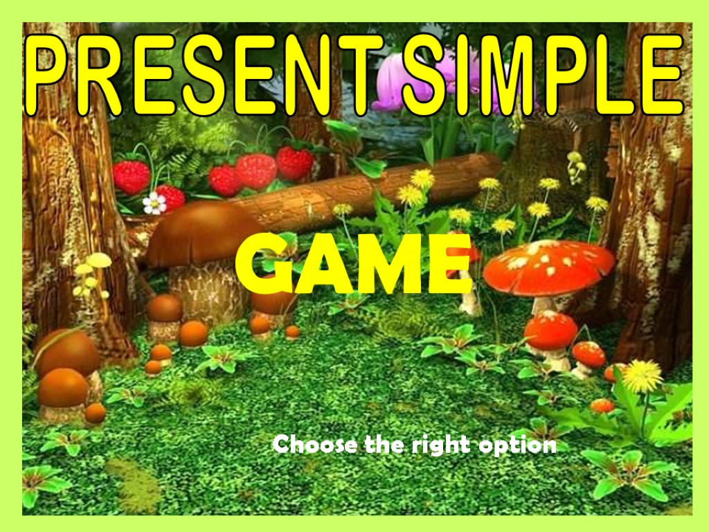 PRESENT SIMPLE GAME Choose the right option.